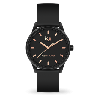 Montre Solar Power Black rose-Gold Ice-Watch Small