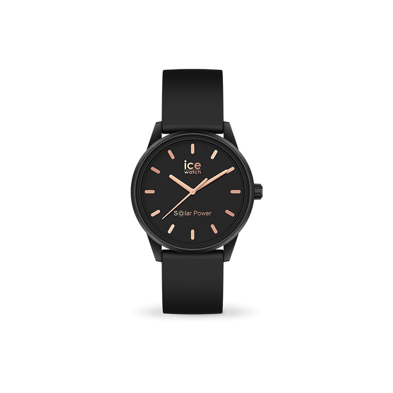 Montre Solar Power Black rose-Gold Ice-Watch Small