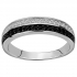 Bague argent femme phebus blanc et noir