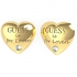 Boucles d'Oreilles acier rhodié doré « Guess is for lovers» 