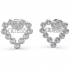 Boucles d'oreilles acier rhodié "Heart Romance"