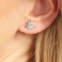 Boucles d'oreilles acier rhodié "Fly away" Boucles d'oreilles acier rhodié "Fly away"