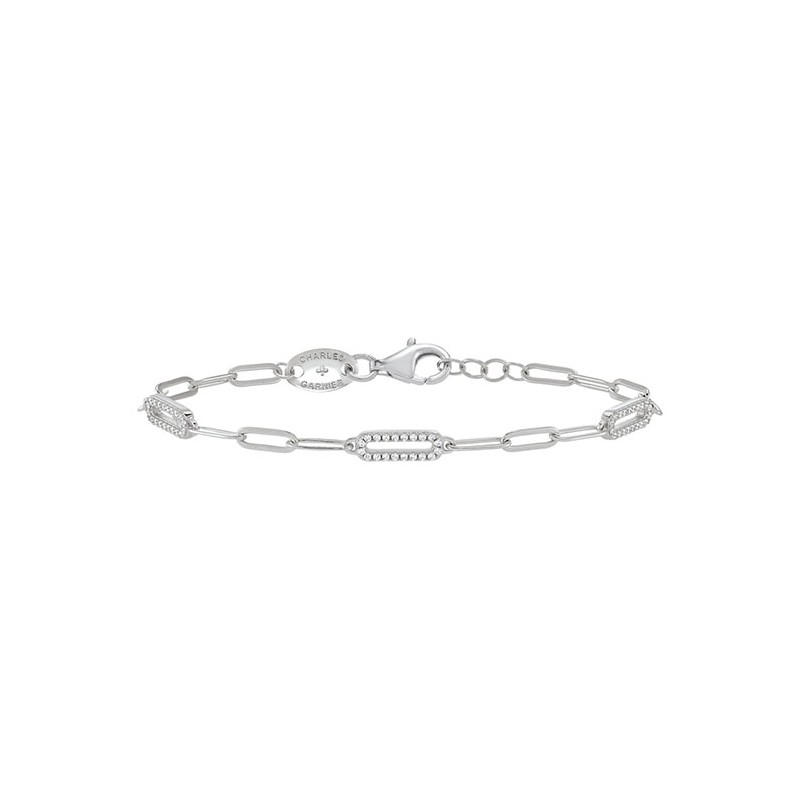 Bracelet Charles garnier argent et oxyde de zirconium