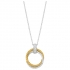 Collier argent Charles Garnier motif cercle bicolore