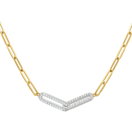 Collier argent bicolore Charles Garnier 