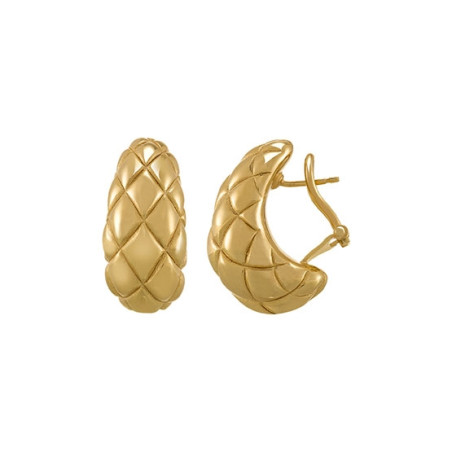 Boucles d'oreilles créoles en argent doré CHARLES GARNIER