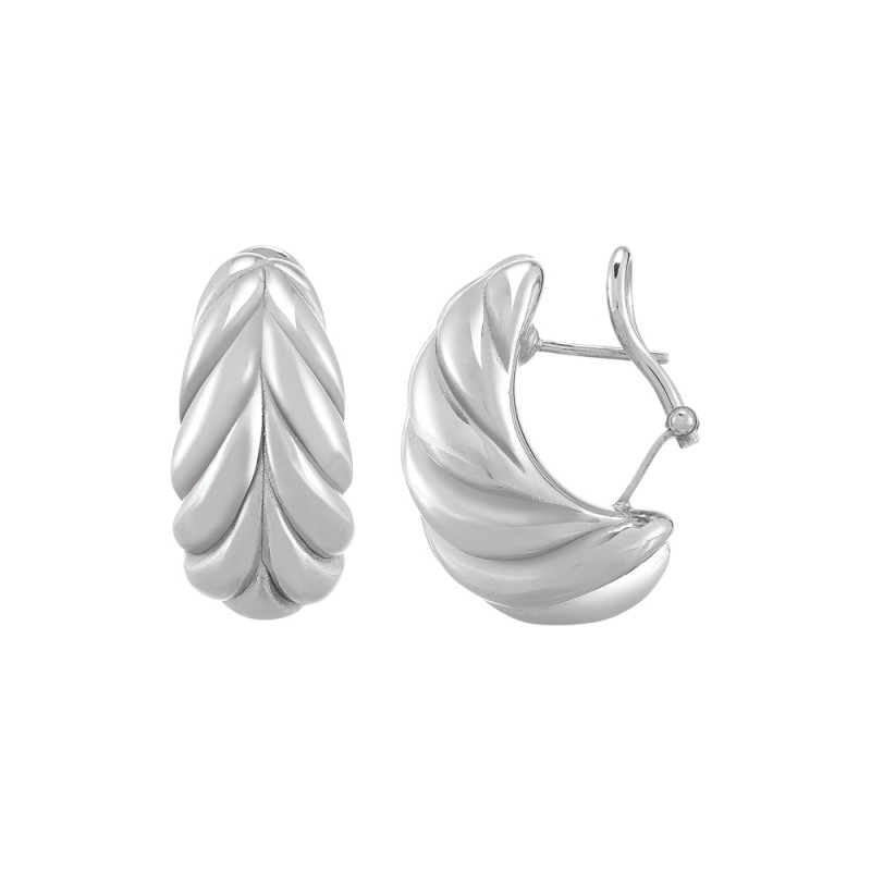 Boucles d'oreilles créoles en argent CHARLES GARNIER