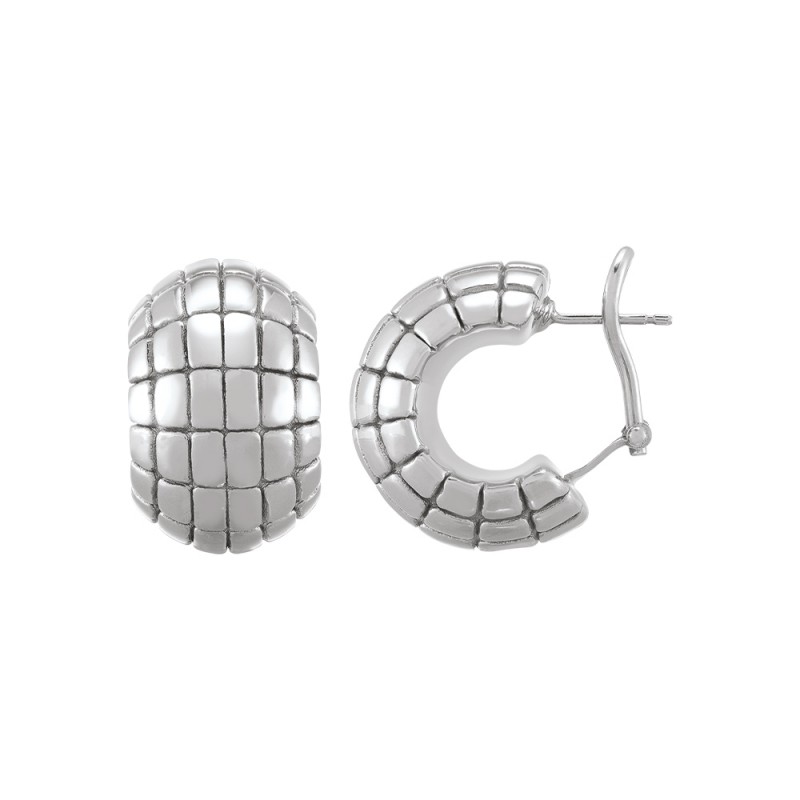 Boucles d'oreilles créoles en argent CHARLES GARNIER