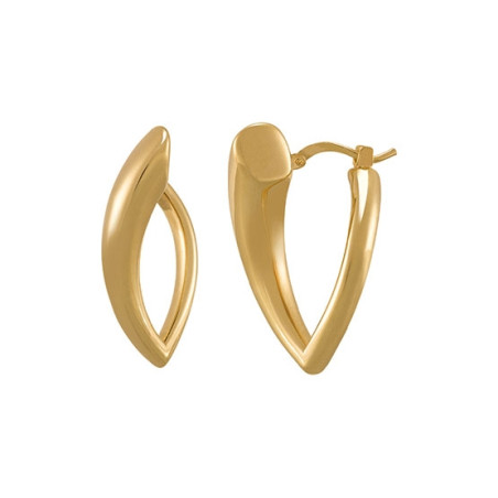 Boucles d'oreilles créoles en argent doré CHARLES GARNIER