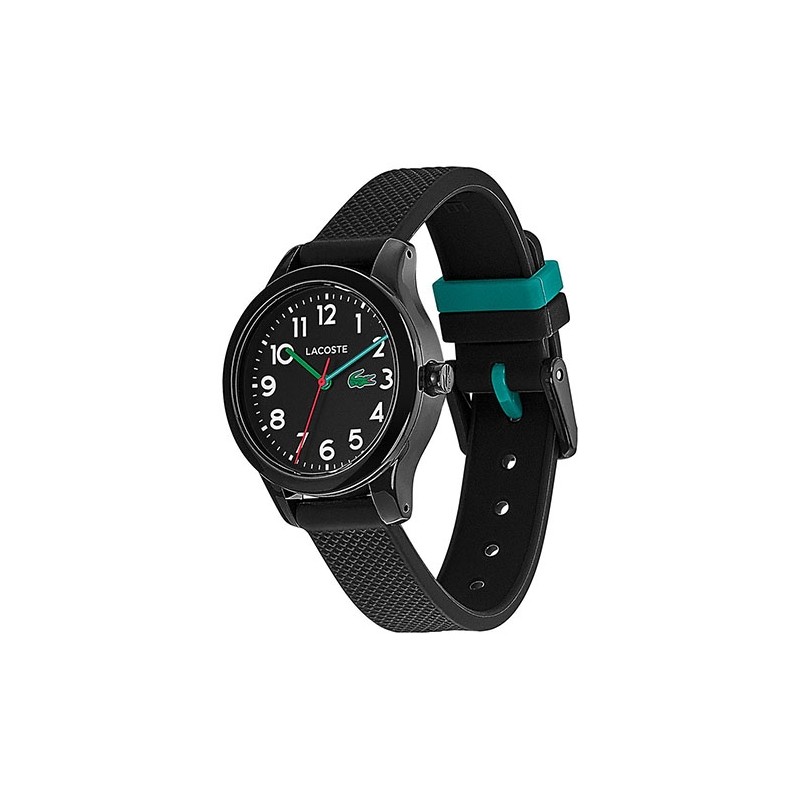 Montre Gar on noire Lacoste silicone