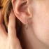 Boucles d'oreilles funanbule" plaqué or marque la garçonne