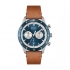 Montre homme boss bracelet cuir marron et cadran bleu