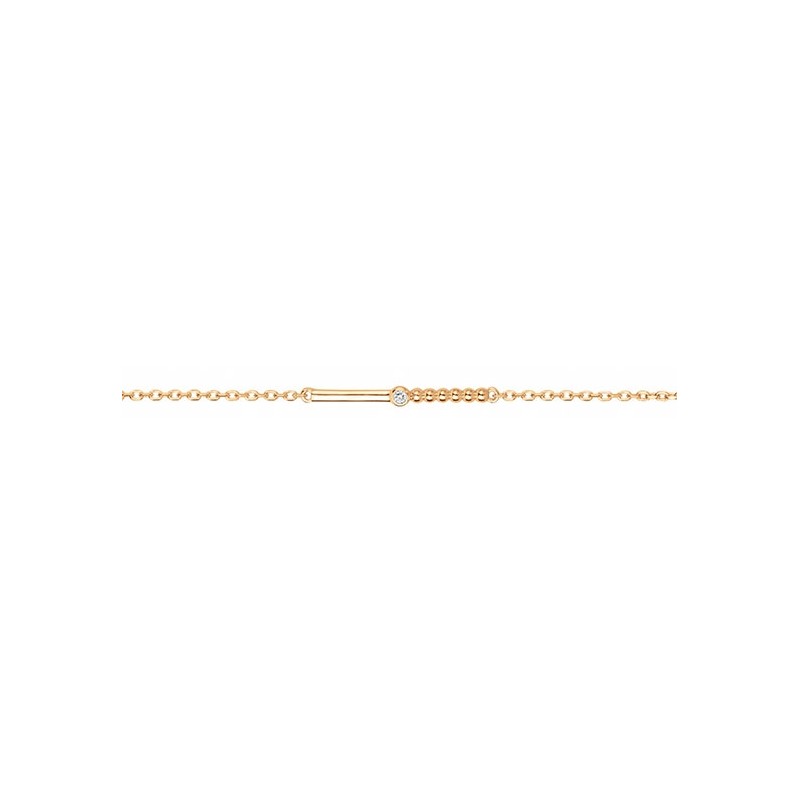 Bracelet plaqué or et diamant "indécise" La Garçonne