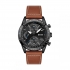 Montre homme boss acier bracelet cuir marron