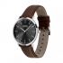 Montre homme boss bracelet cuir marron et cadran noir