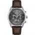 Montre homme boss bracelet cuir marron foncé et cadran noir