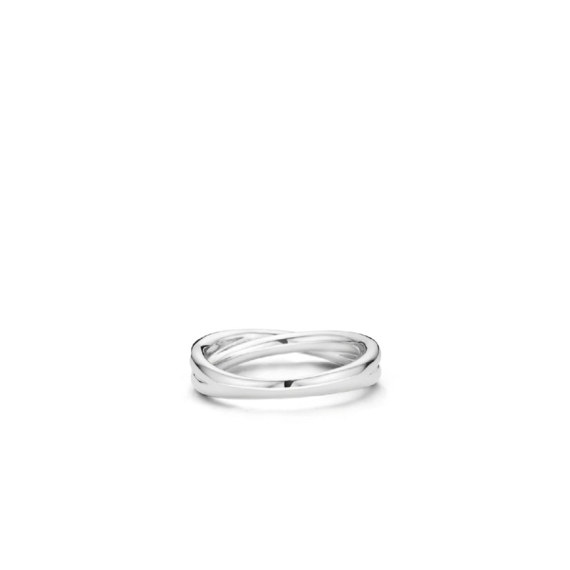 BAGUE EN ARGENT 925/000 RHODIE ET OXYDES DE ZIRCONUIM