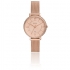 Montre femme fossile acier doré rose 