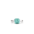 BAGUE EN ARGENT 925/000 RHODIE ET PIERRE TURQUOISE