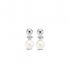 boucles d'oreilles argent, perle et oxydes de zirconium ti sento