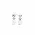 boucles d'oreilles argent, perle et oxydes de zirconium ti sento