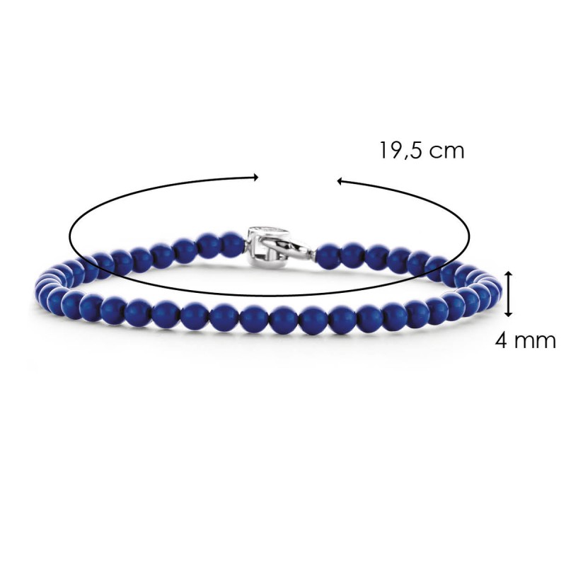 Bracelet argent perle bleue