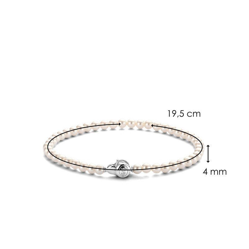 Bracelet argent perle blanche