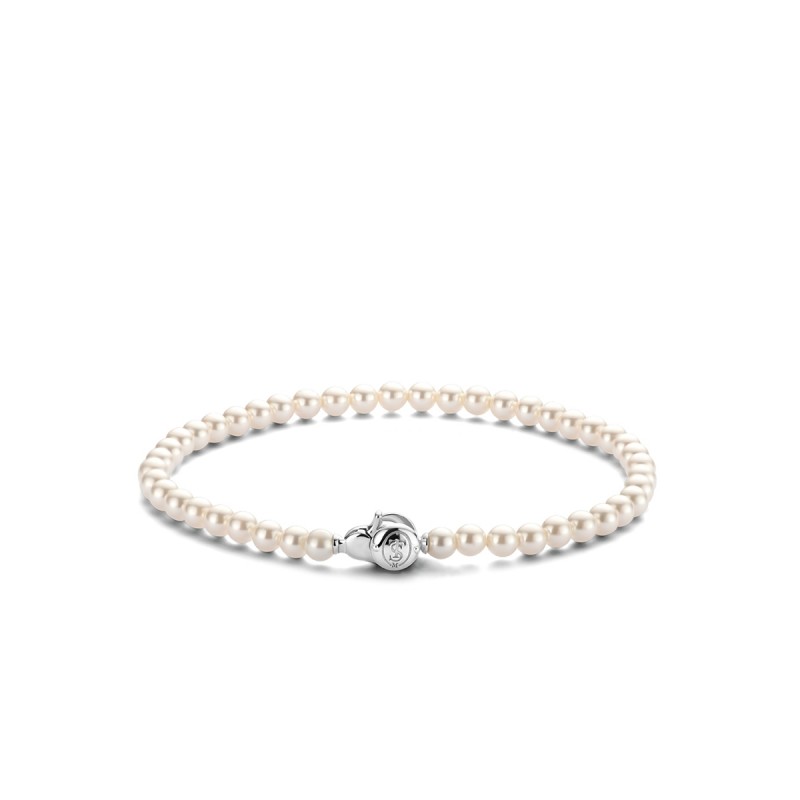 Bracelet argent perle blanche