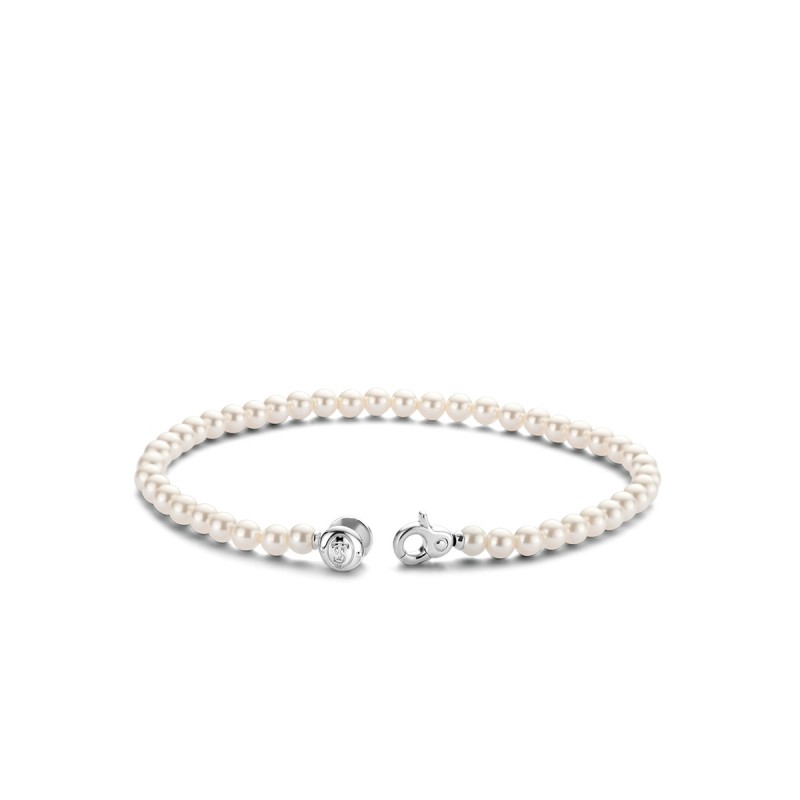 Bracelet argent perle blanche