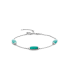 Bracelet argent et motifs turquoises