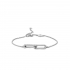 Bracelet argent 925/000 rhodié et oxyde de zirconium motif maillons 