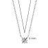 collier argent et solitaire d'oxyde de zirconium