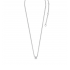 collier argent et solitaire d'oxyde de zirconium