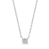 collier argent et solitaire d'oxyde de zirconium