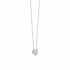 collier argent et solitaire d'oxyde de zirconium