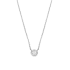 collier argent et solitaire d'oxyde de zirconium