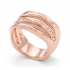 Bague Fossil en acier doré rose