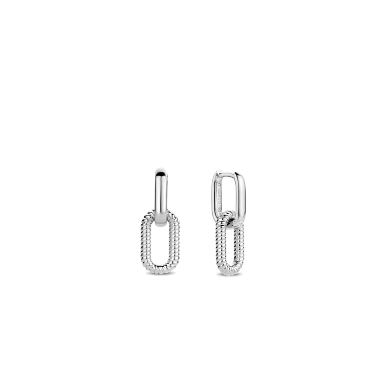 boucles d'oreilles en argent entrelacs 