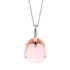 collier en argent et pendentif rose