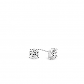 boucles d'oreilles argent et oxydes de zirconium