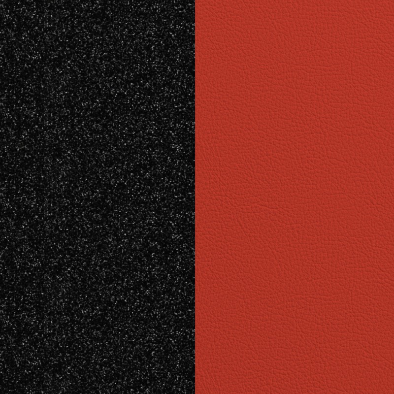 Vinyle simili pour bague 12 mm Les Georgettes Noir paillettes/ Rouge