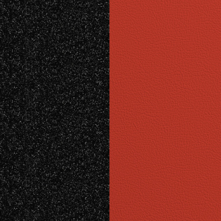 Vinyle simili pour bague 12 mm Les Georgettes Noir paillettes/ Rouge