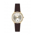 Montre femme Lee Cooper acier bracelet cuir marron foncé