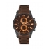 Montre Lee Cooper homme acier noir et bracelet marron