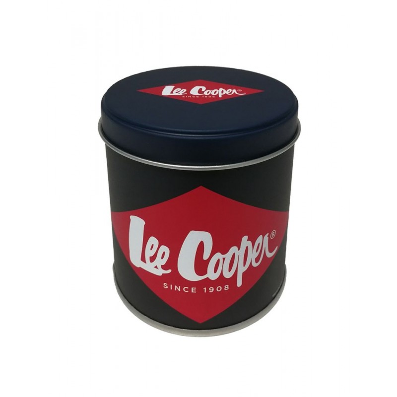 Montre femme Lee Cooper acier bracelet cuir noir 