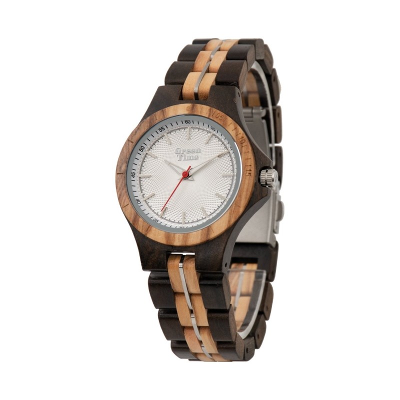 MONTRE GREEN TIME EN BOIS BICOLORE