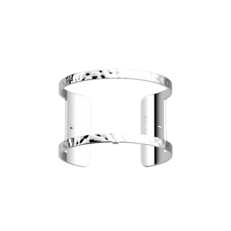 Manchette Pure Martelée 40 mm couleur argent