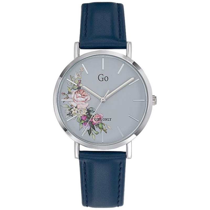 MONTRE GO cuir bleu