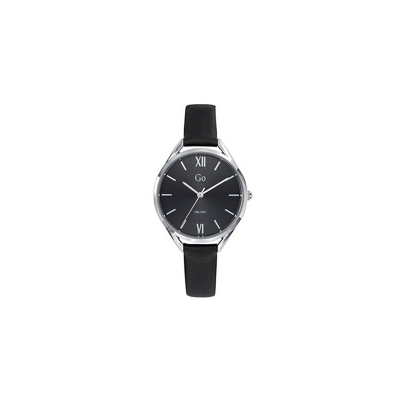 MONTRE GO cuir noir