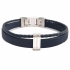 Bracelet Homme cuir bleu nuit